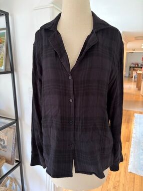 Rails Black Long-Sleeve Knit Top